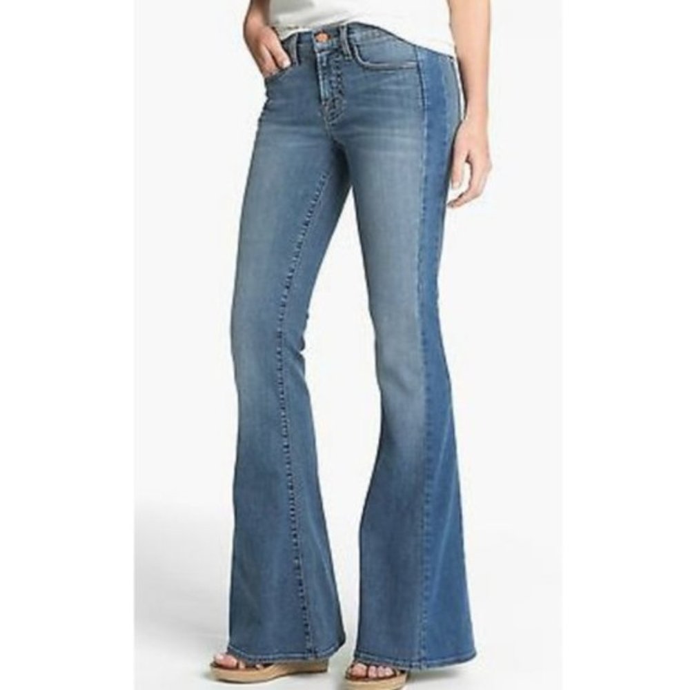 J Brand Chrissy Flare Denim Jeans in Bliss Size 24
